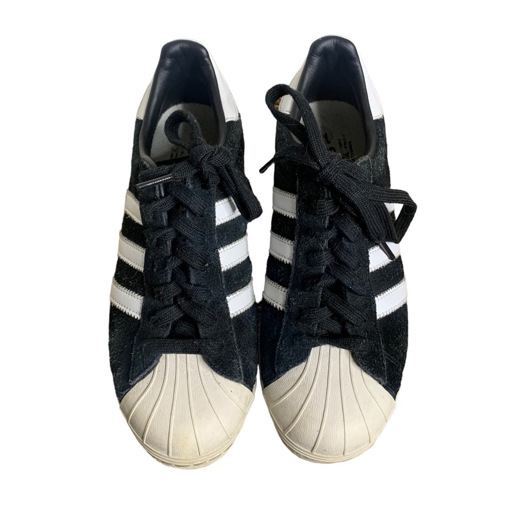 Black & White Size 7.5 Adidas Shell Toe Sneakers